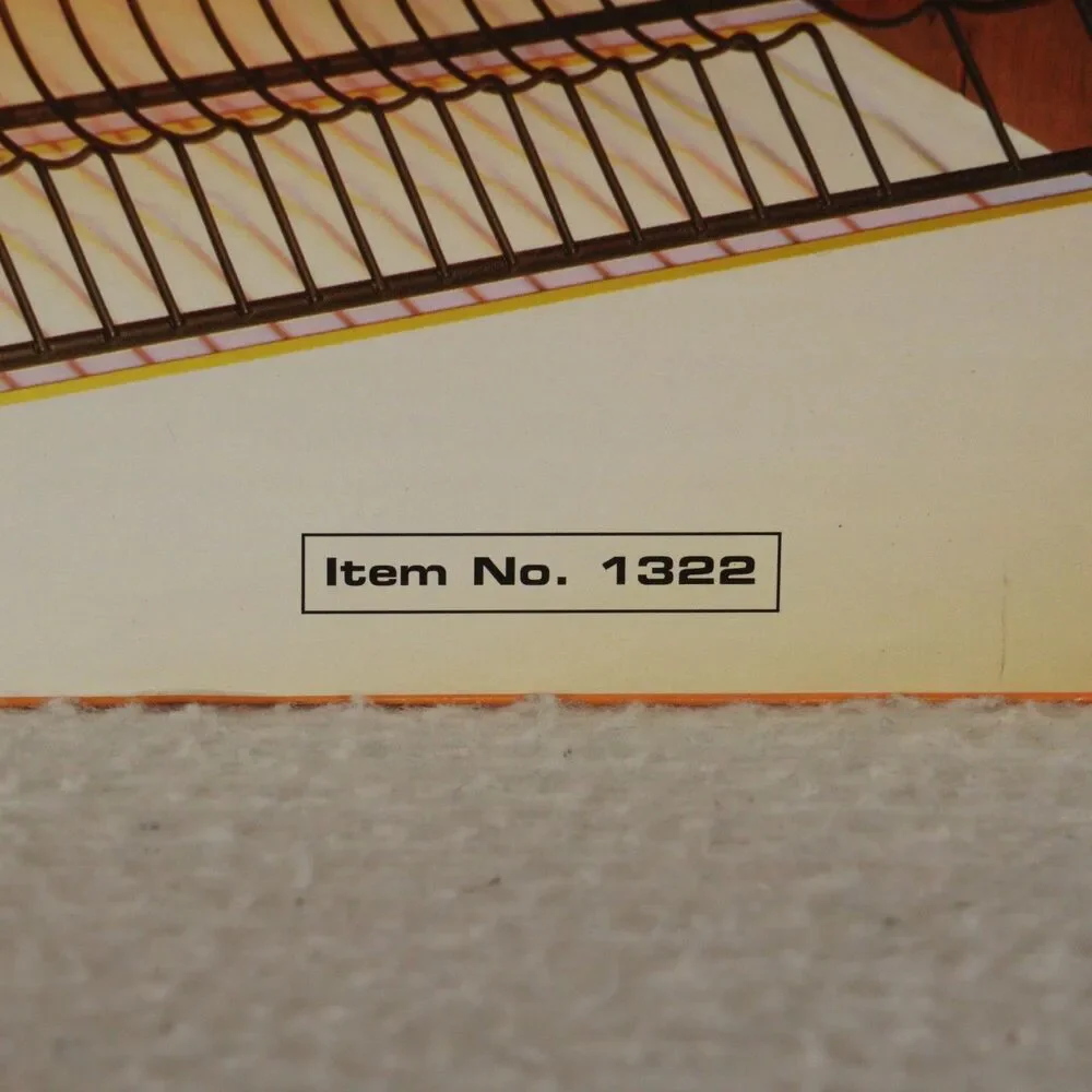Atlantic 30 CD Stack Rack Model 1322 Black Wire Shelves Wood End Panels VTG